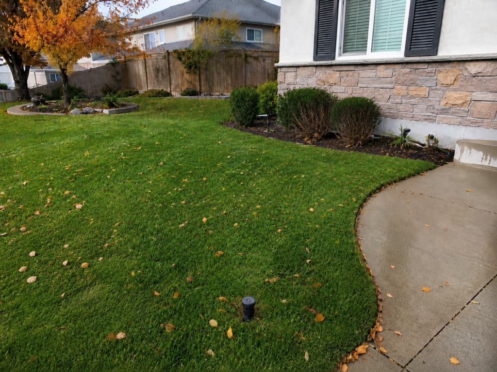 Sprinkler system before being winterized